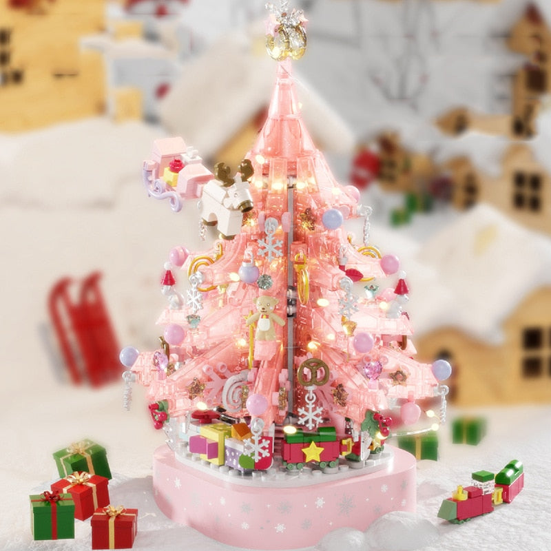Rosa Weihnachtsbaum | Bausteine