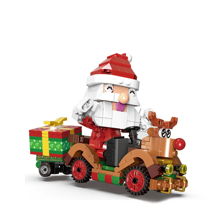 Weihnachtsmann auf Auto