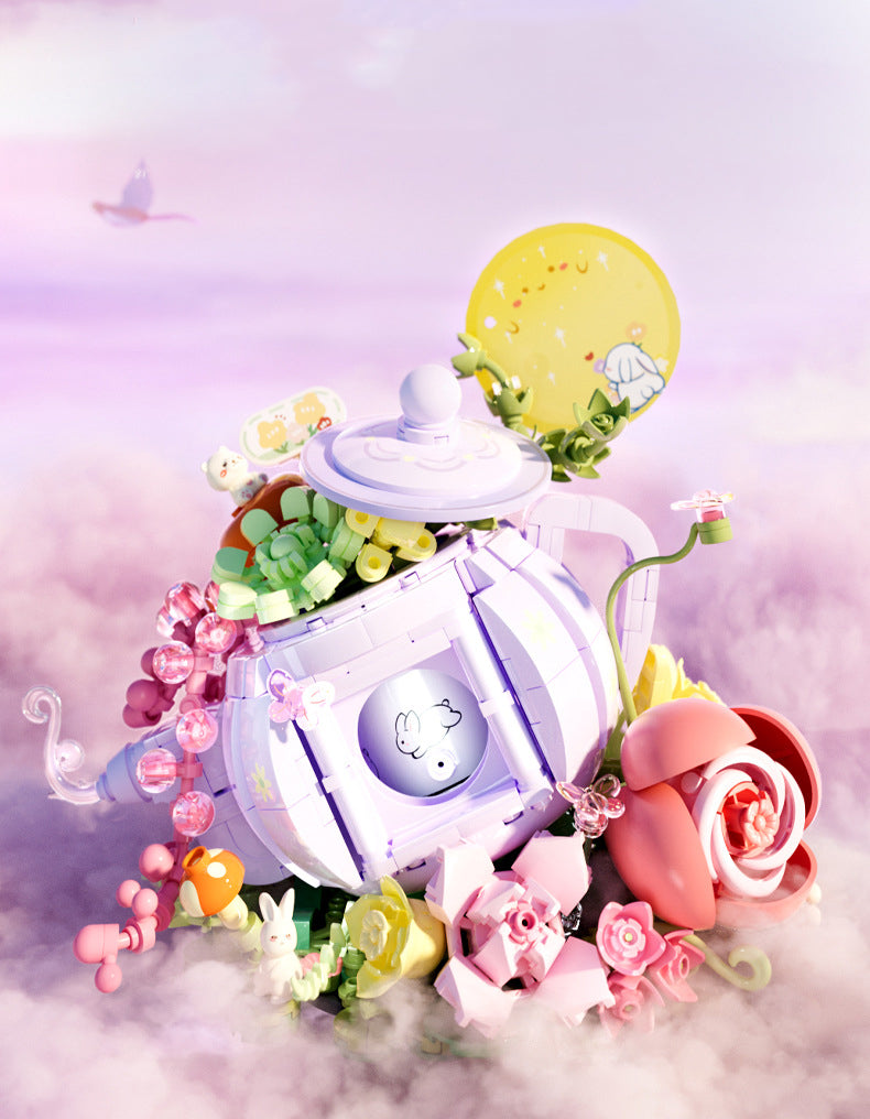 Teetasse mit Blumen  | Bausteine