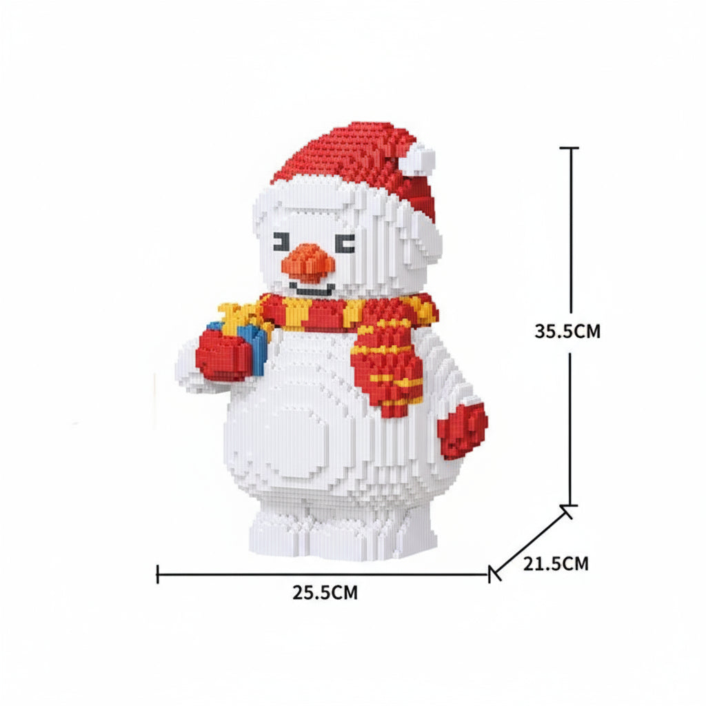 Schneemann mit Schal | Bausteine