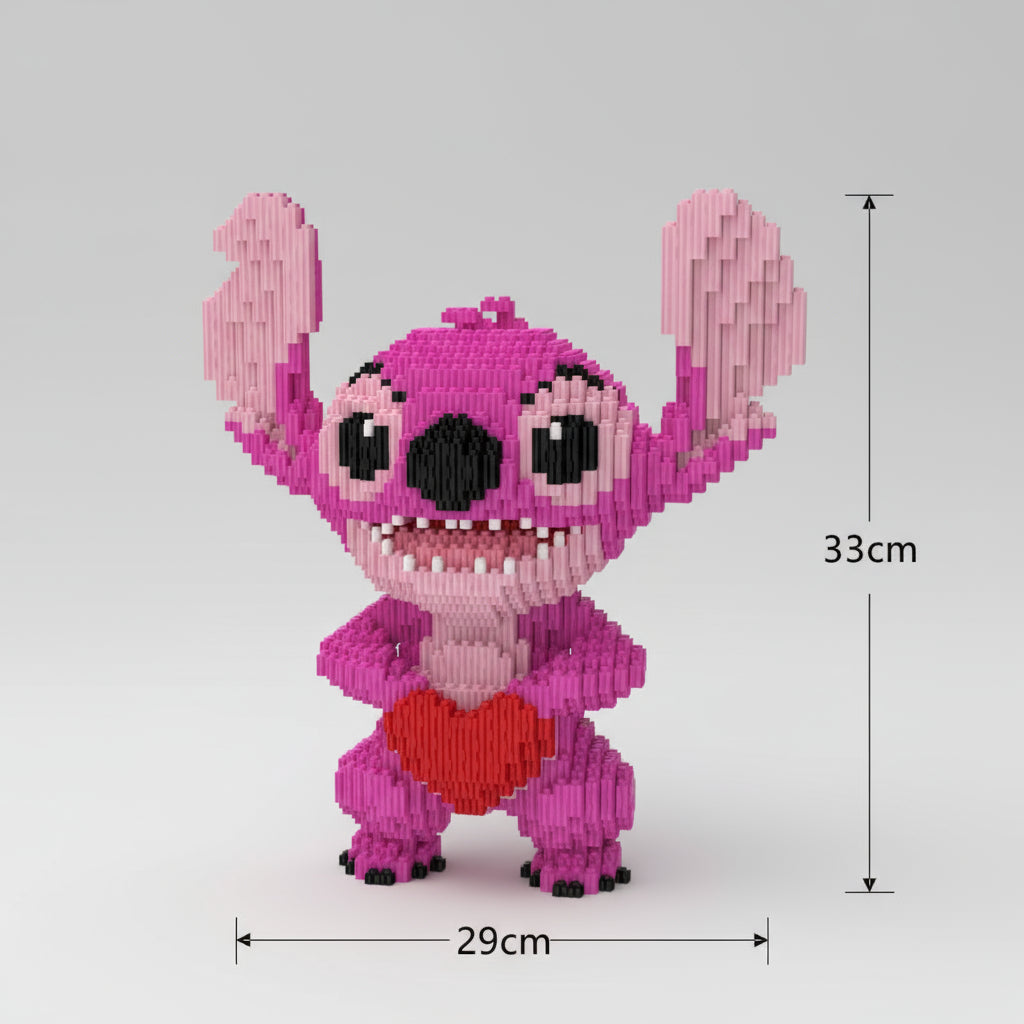 Rosa Wesen mit Herz | Bausteine