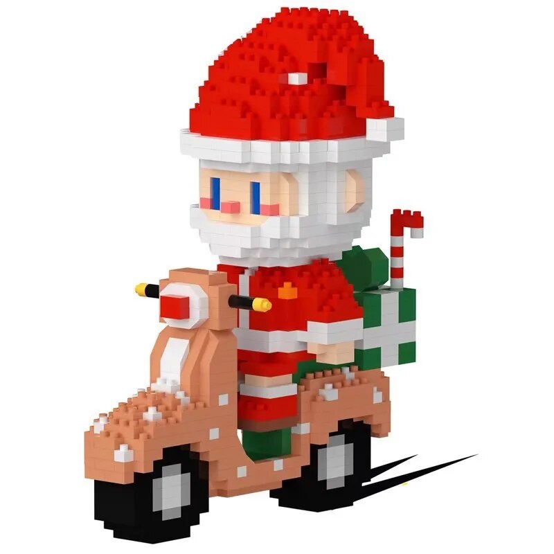 Weihnachtsmann auf Motorroller  | Bausteine