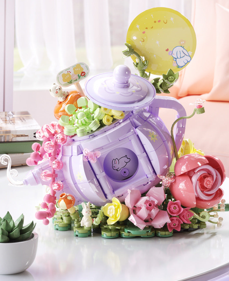 Teetasse mit Blumen | Bausteine