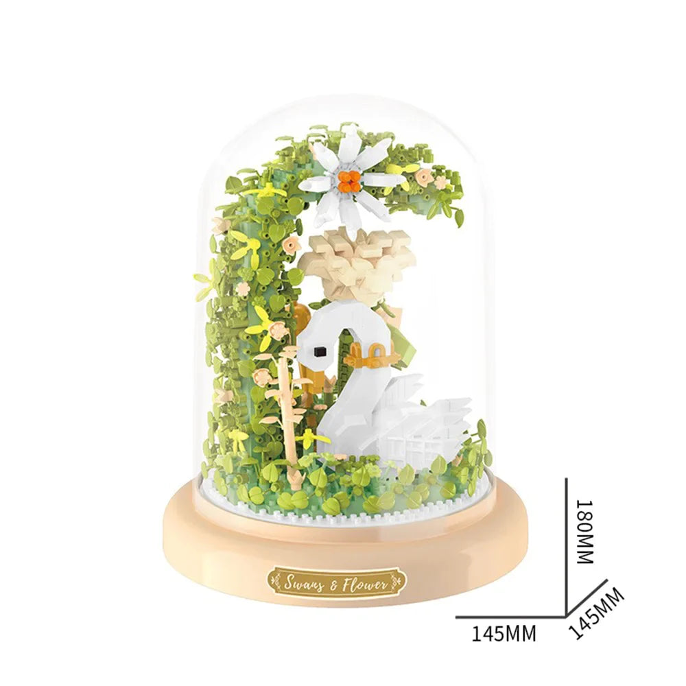 Schwan in Blumen | Bausteine