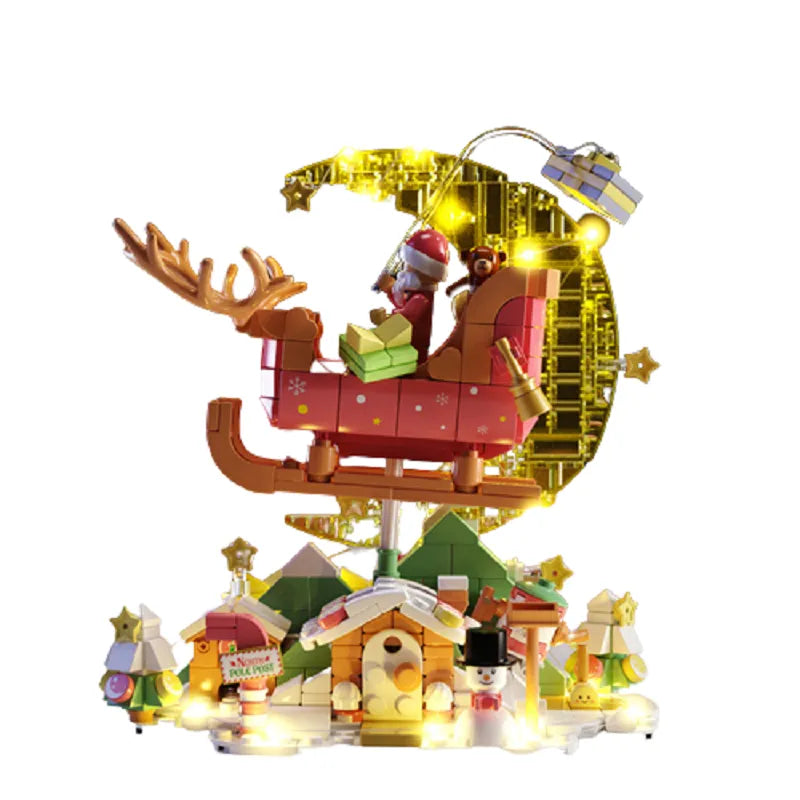 Weihnachtsmann im Schlitten | Bausteine