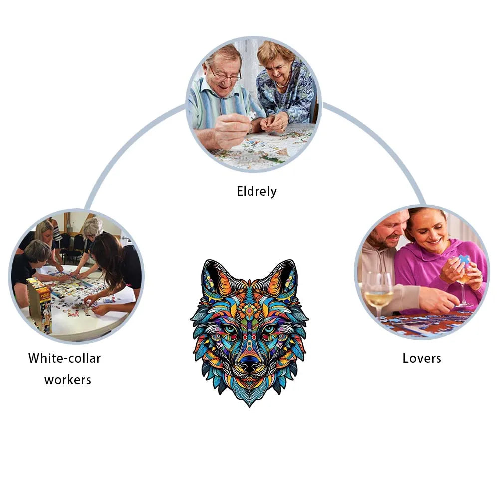 Wolf | 2D Holzpuzzle