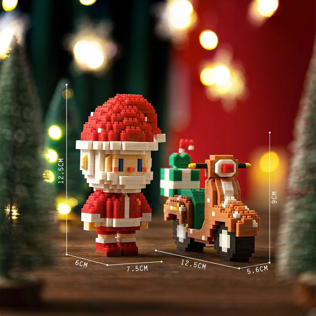 Weihnachtsmann auf Motorroller | Bausteine