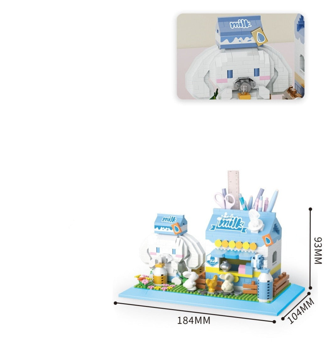 Weißer Hund Stiftablage  | Bausteine