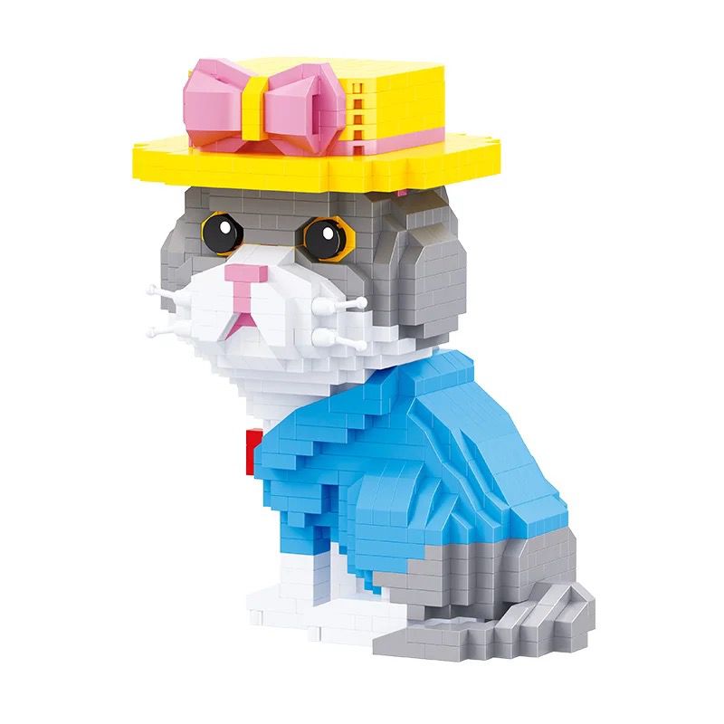 Katze mit Hut | Bausteine