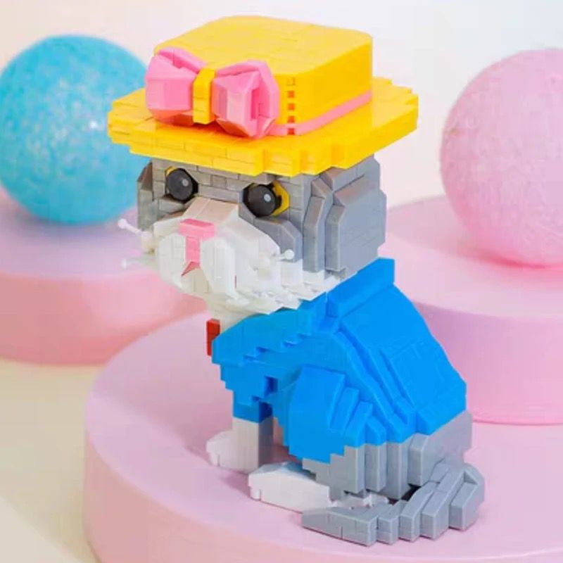 Katze mit Hut | Bausteine