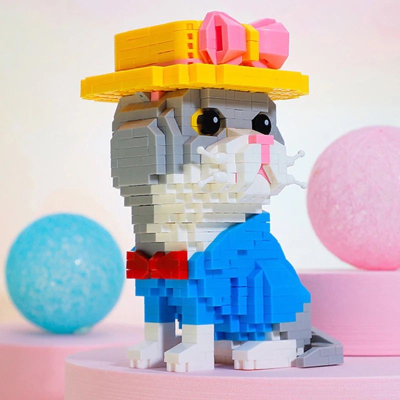 Katze mit Hut | Bausteine