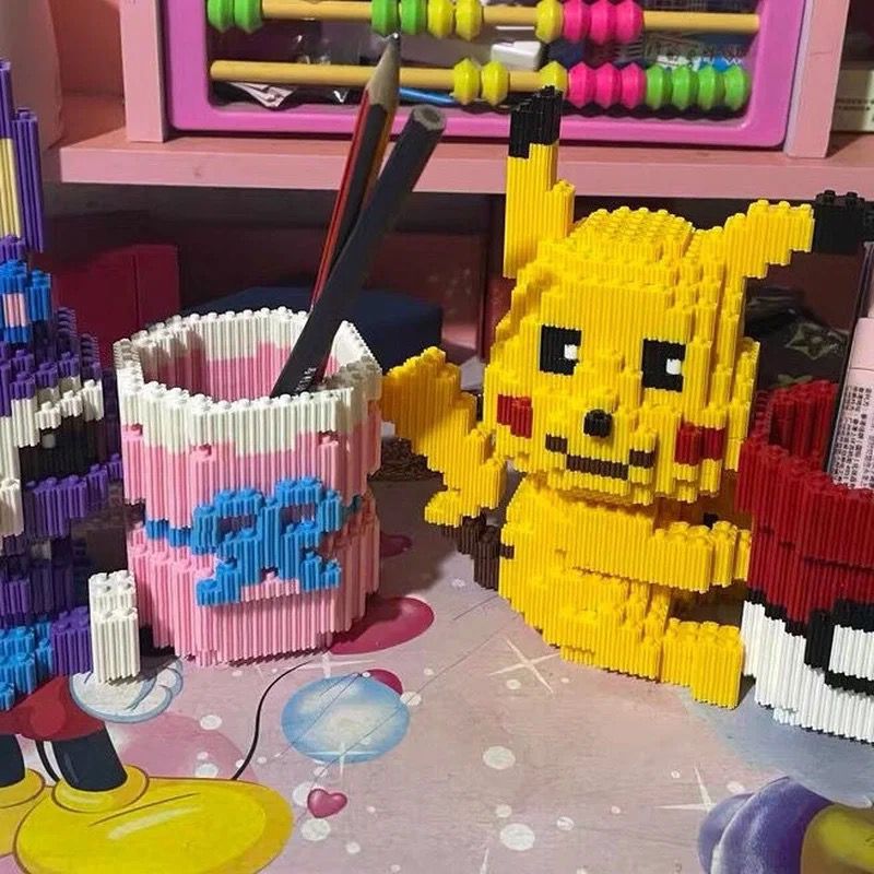 gelbes Blitzmonster Stiftablage | Bausteine