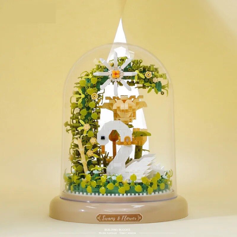 Schwan in Blumen | Bausteine