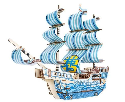 Blauer Traum Schiff | 3D Puzzle