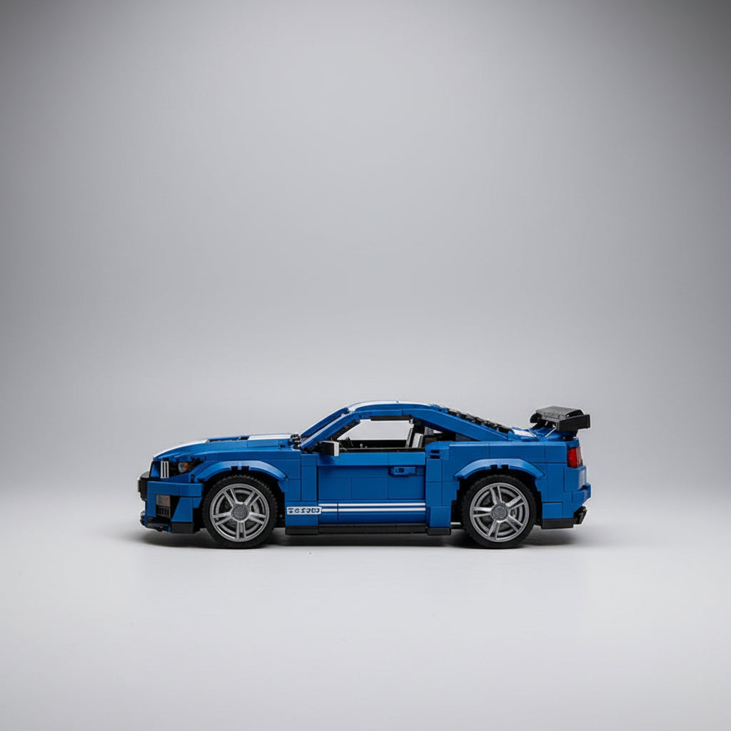 Cooler Blauer Sportwagen | Bausteine