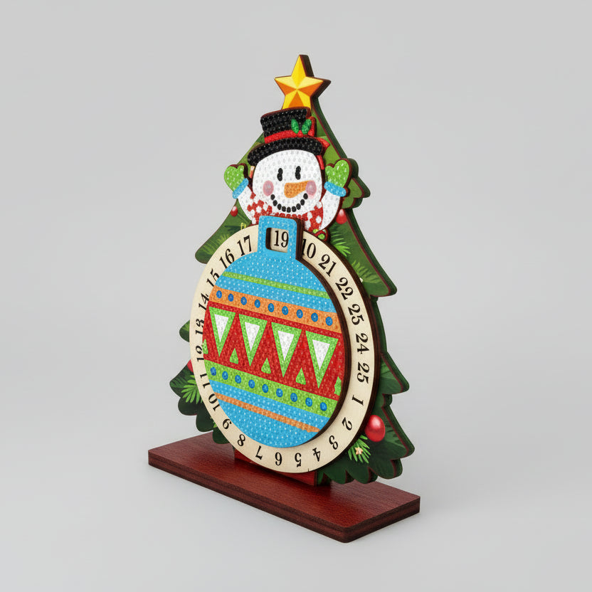 Schneemann im Weihnachtsbaum | Kalender | Diamond Painting