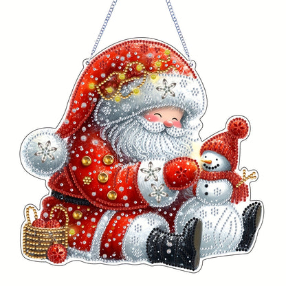 Dekoanhänger | Weihnachtsmann | Diamond Painting