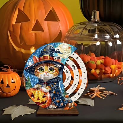 Katze mit Kürbis | Kalender | Diamond Painting