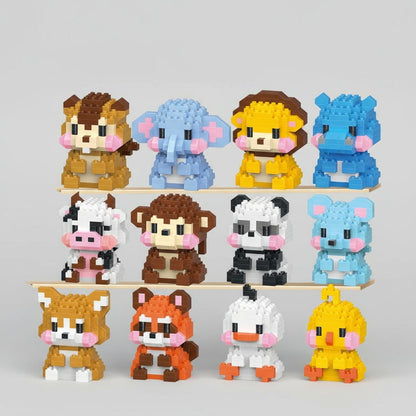 Mini Tiere – 12 Stück | Bausteine