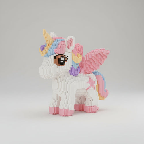 Mega Pastell-Einhorn | Bausteine