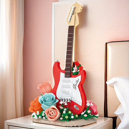 Gitarre mit Blumen | Bausteine