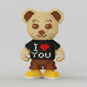 I Love You Bär mit gelben Schuhen | Bausteine