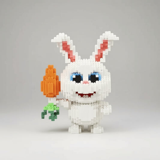 Kaninchen mit Karotte | Bausteine