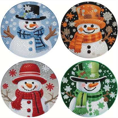 Schneemann Platzsets | 4 Stück | Diamond Painting