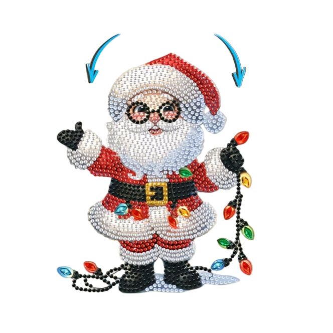 Bewegender Weihnachtsmann mit Brille | Diamond Painting