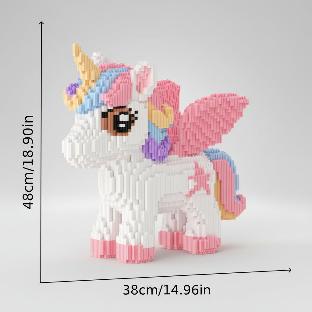 Mega Pastell-Einhorn | Bausteine