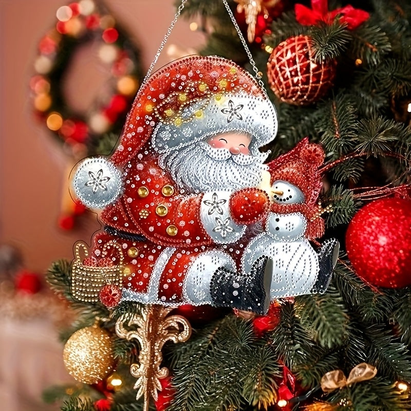 Dekoanhänger | Weihnachtsmann | Diamond Painting