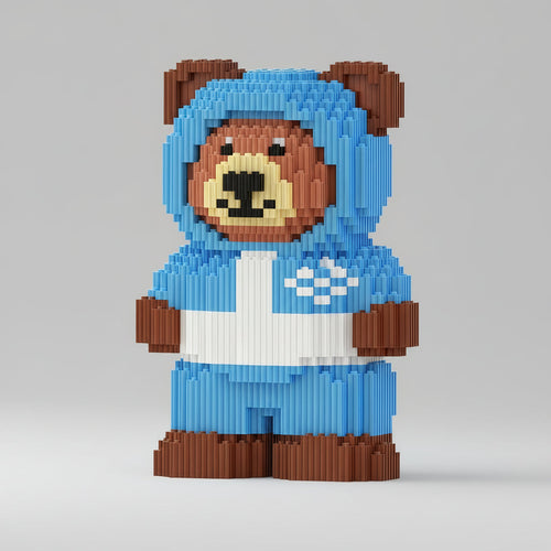 Bär mit Skianzug | Bausteine