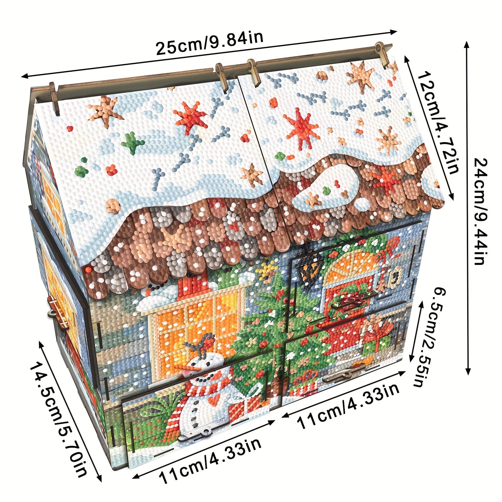 Haus mit Schubladen | Bausatz | Diamond Painting
