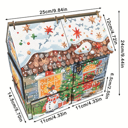 Haus mit Schubladen | Bausatz | Diamond Painting