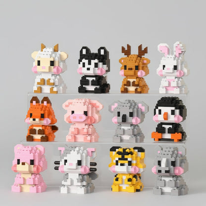 Mini Tiere – 12 Stück | Bausteine