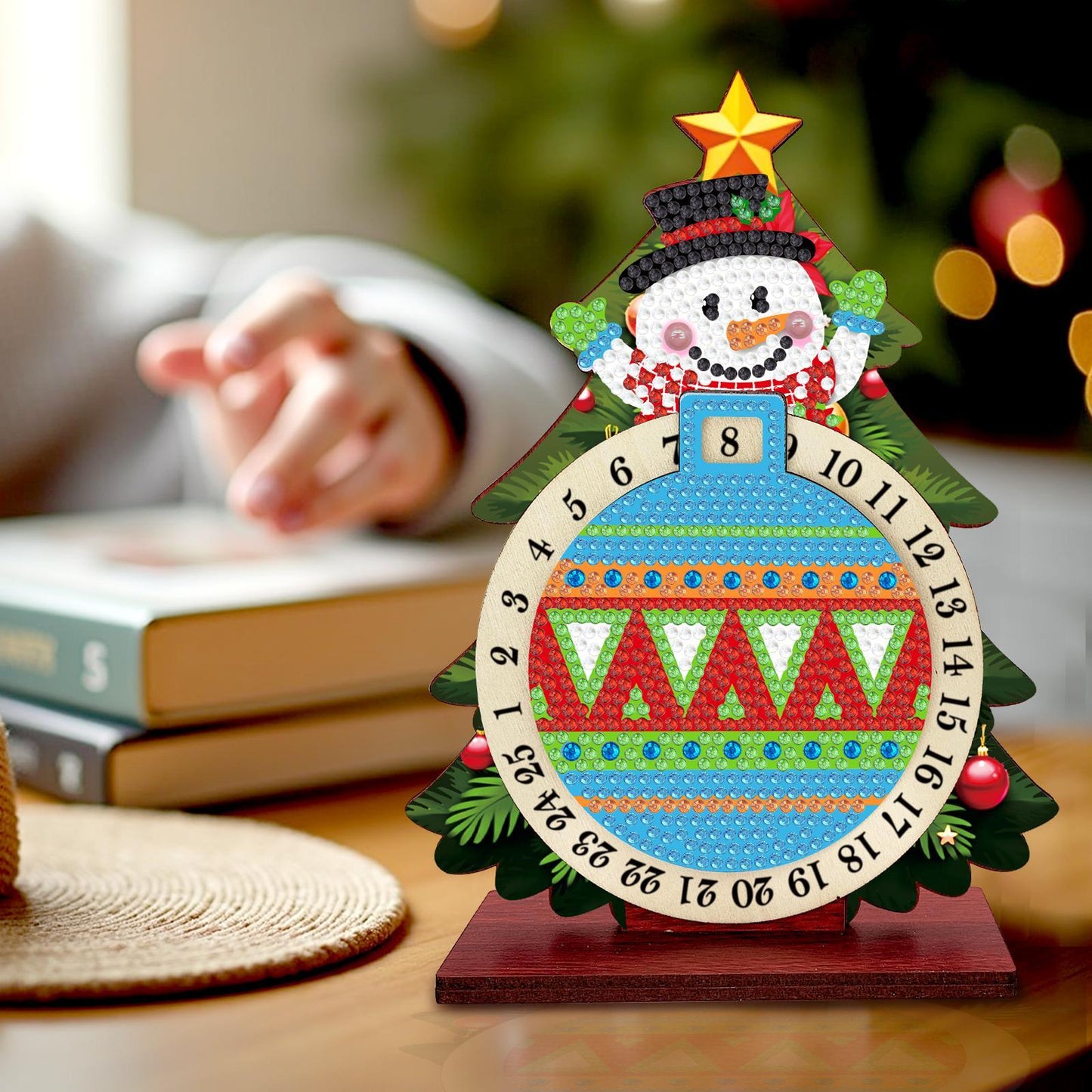 Schneemann im Weihnachtsbaum | Kalender | Diamond Painting