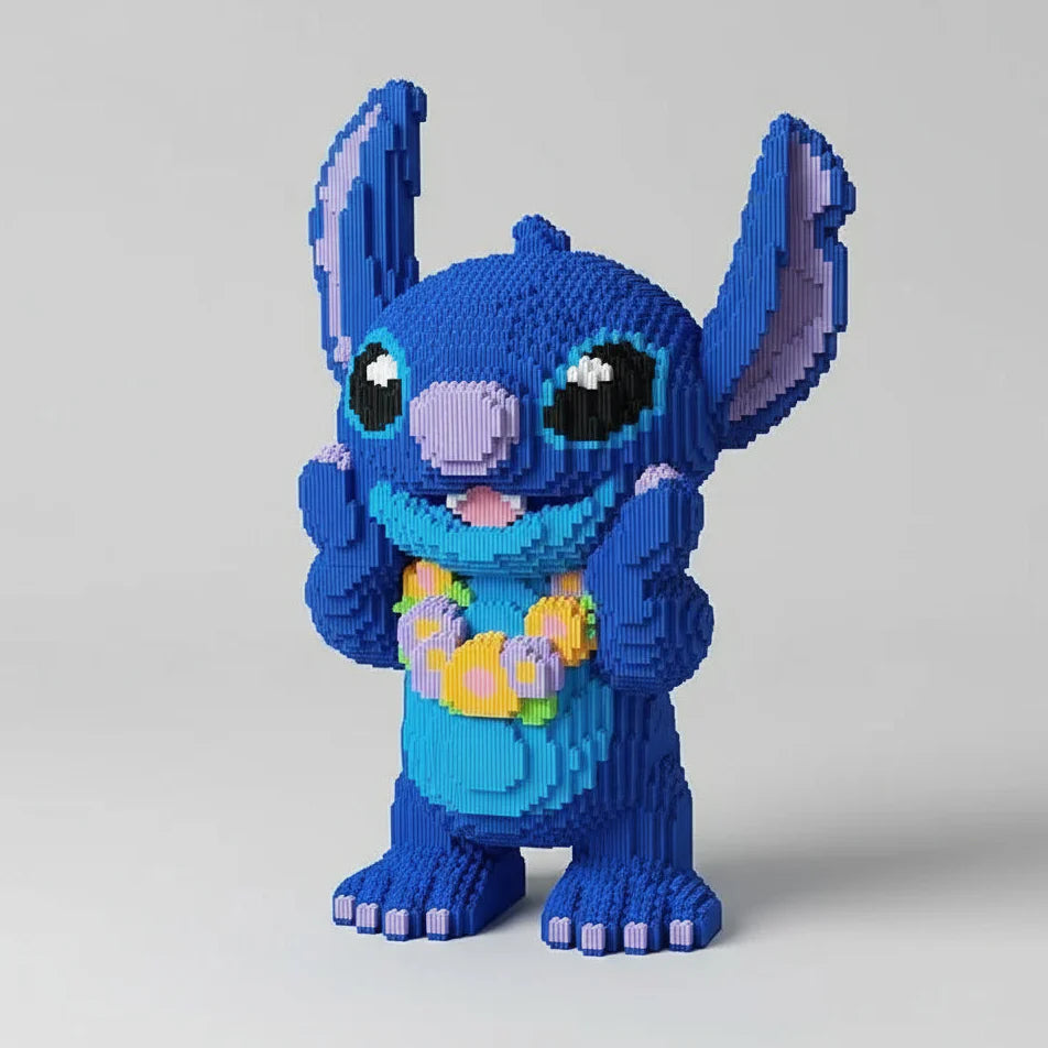 Mega Blaues Wesen mit Blumenkette | Bausteine