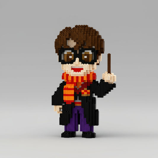 Junge mit Brille und Schal | Bausteine