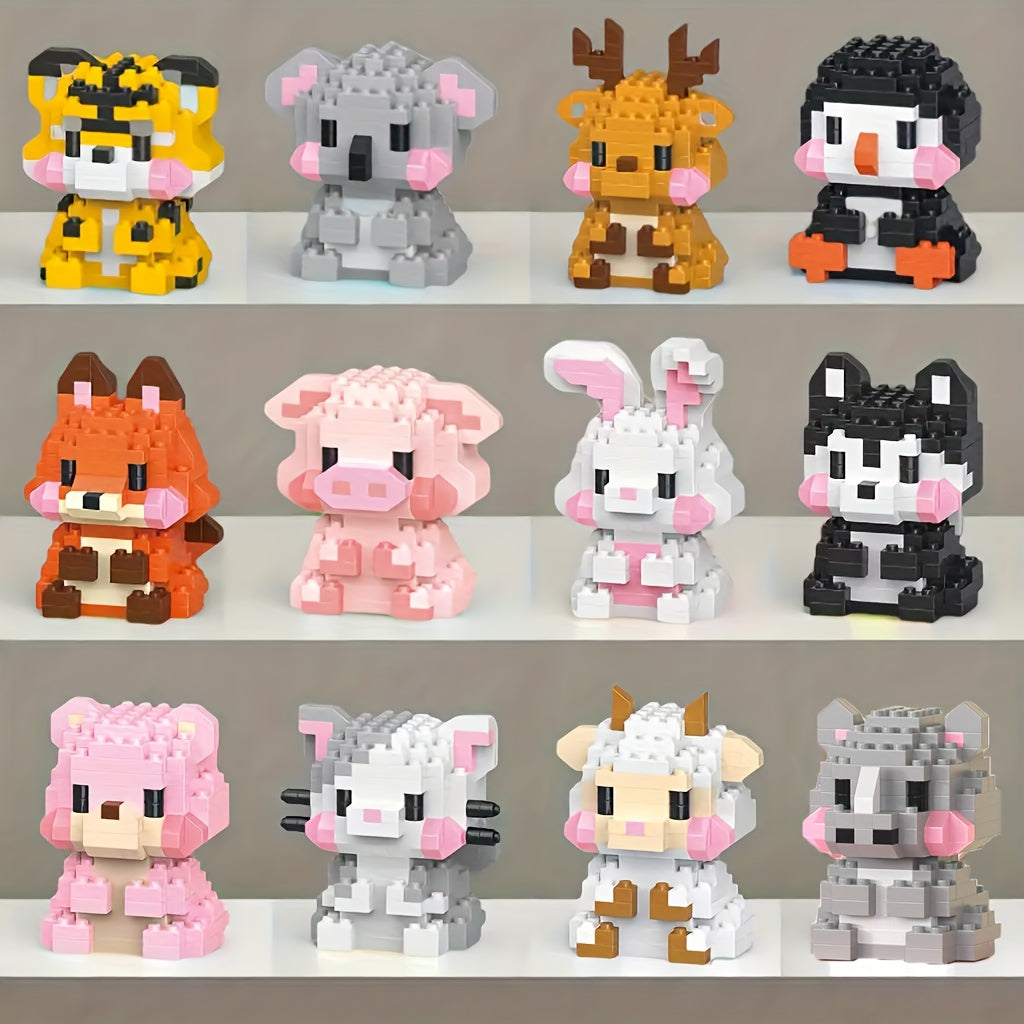 Mini Tiere – 12 Stück | Bausteine