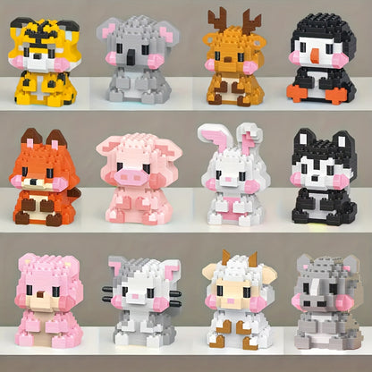 Mini Tiere – 12 Stück | Bausteine