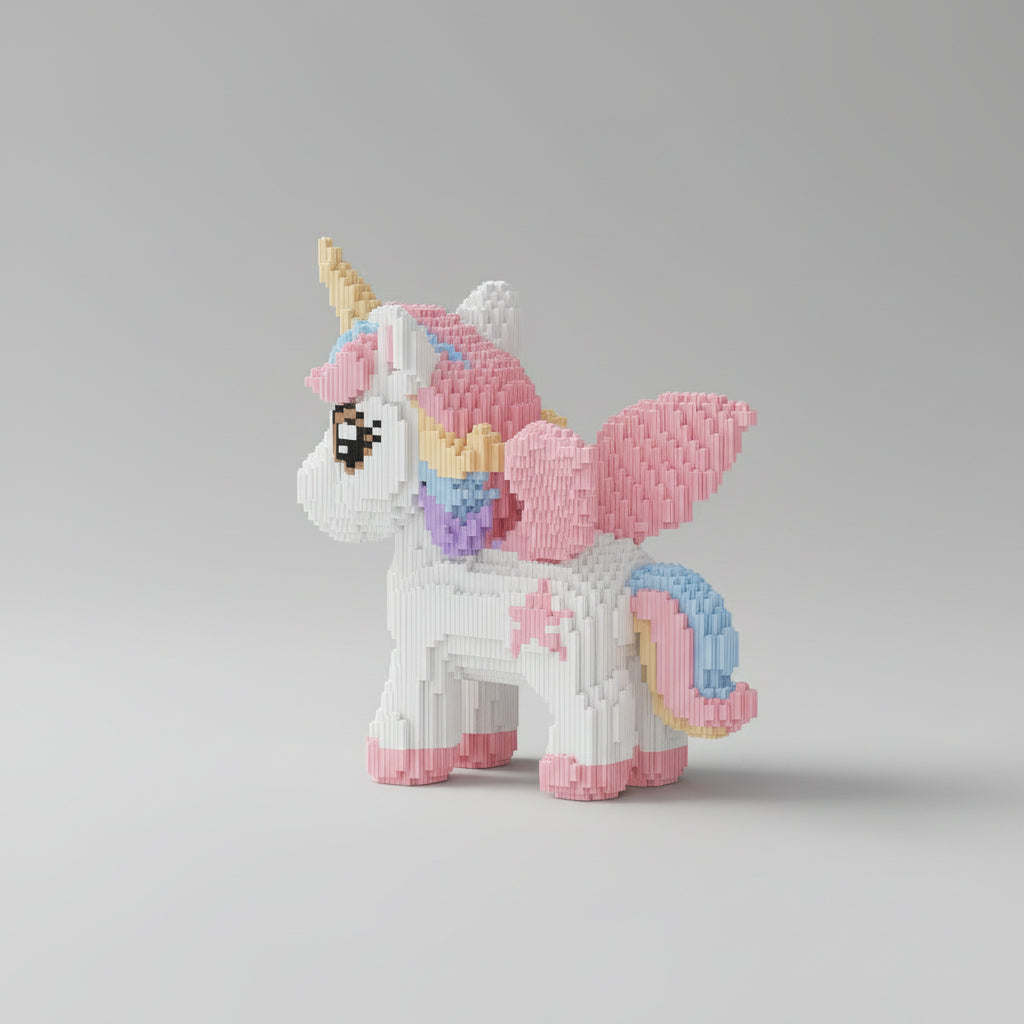 Mega Pastell-Einhorn | Bausteine