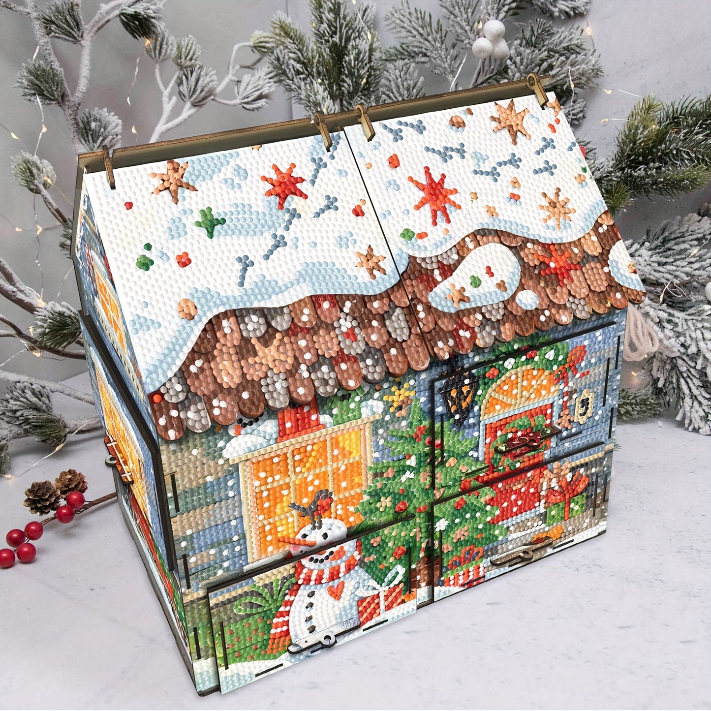 Haus mit Schubladen | Bausatz | Diamond Painting