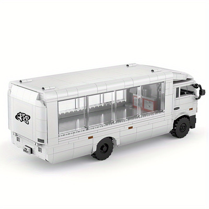 Weißer Container-LKW | Bausteine