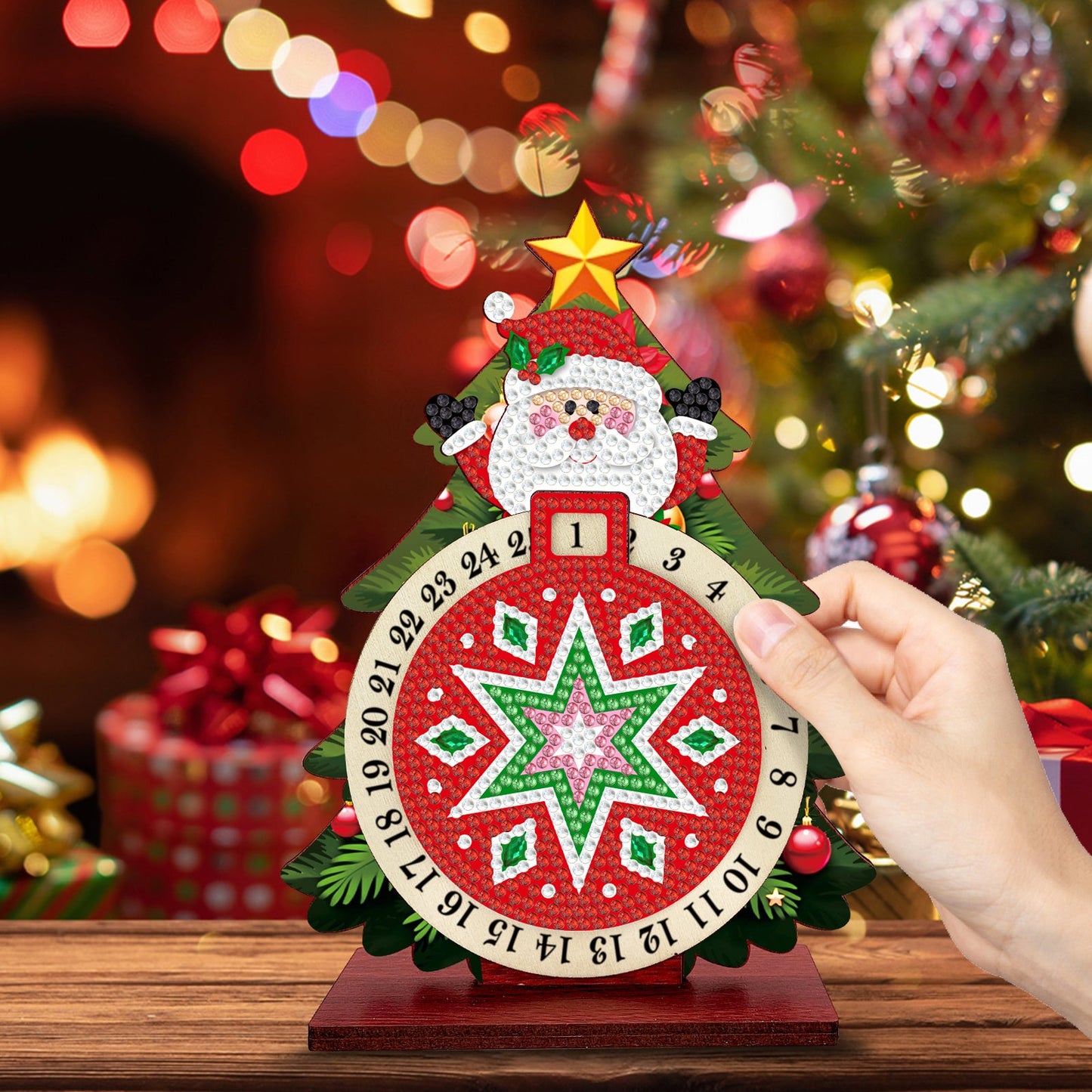 Weihnachtsmann im Weihnachtsbaum | Kalender | Diamond Painting