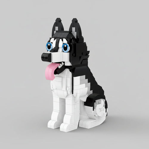 Sitzender Husky | Bausteine