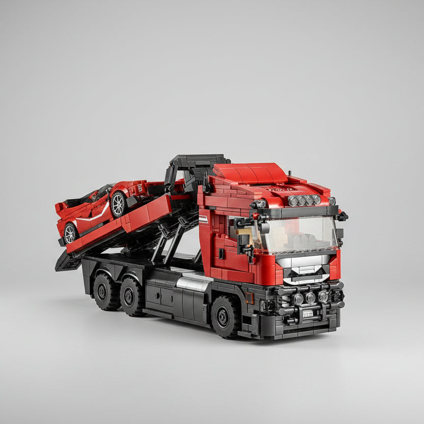 Trailer mit Supersportwagen | Bausteine