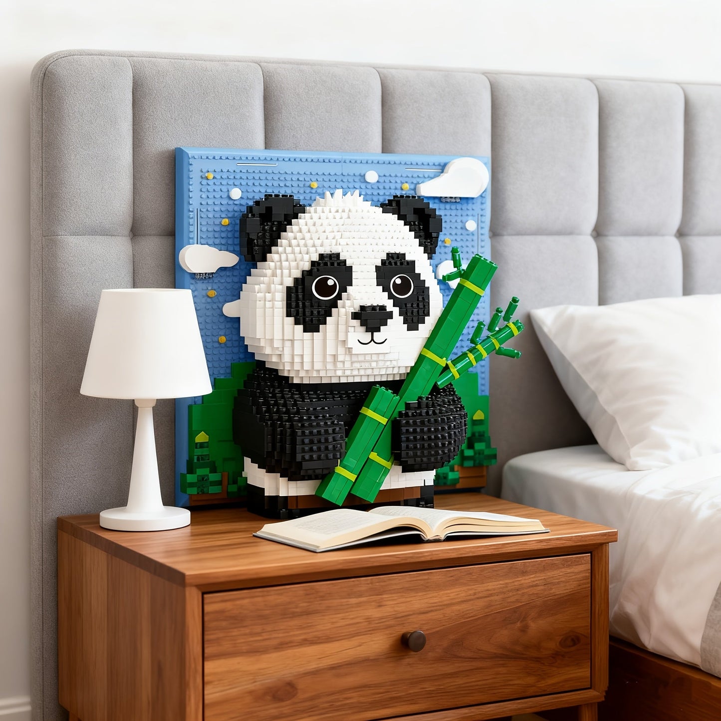 3D-Panda mit Gemälde | Bausteine