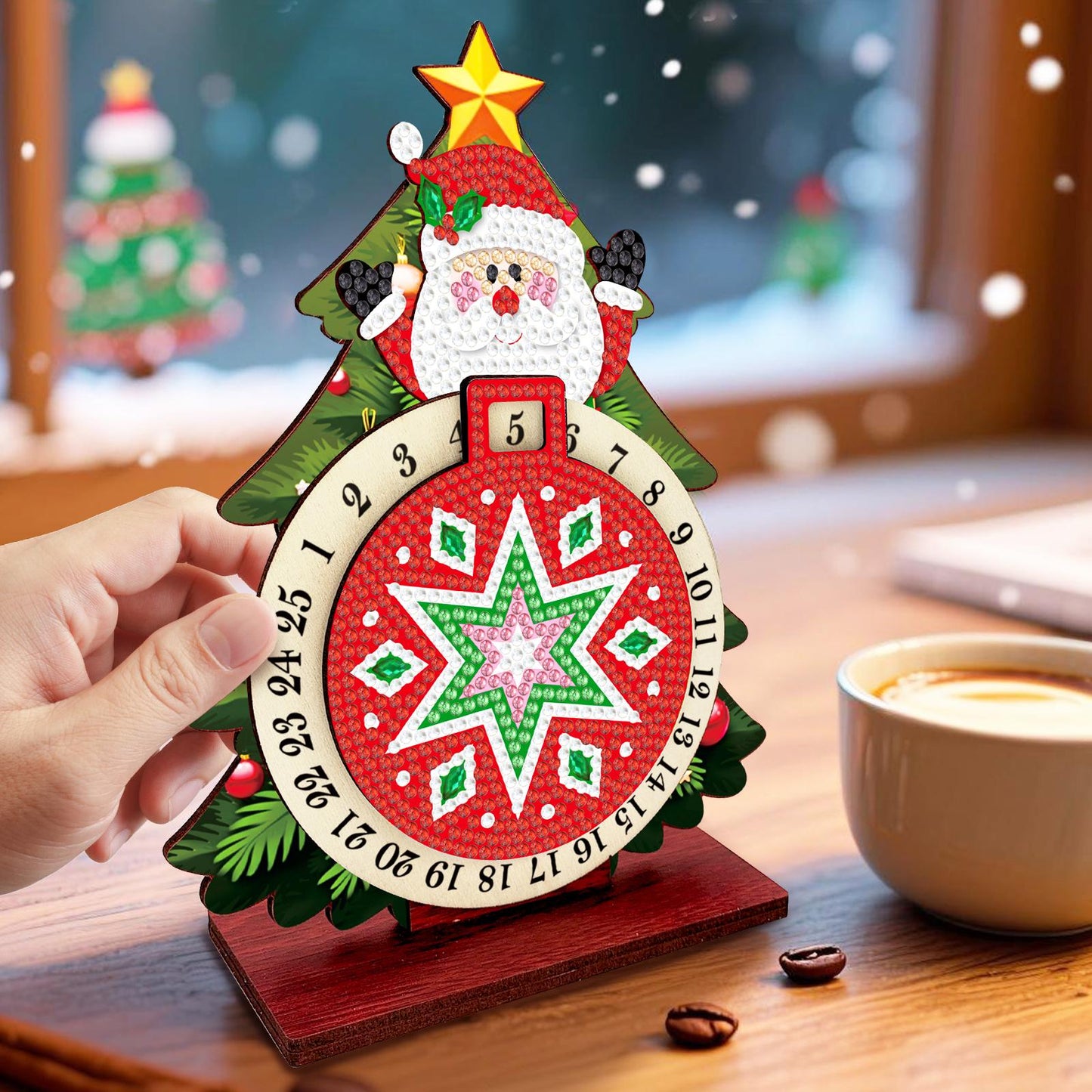 Weihnachtsmann im Weihnachtsbaum | Kalender | Diamond Painting