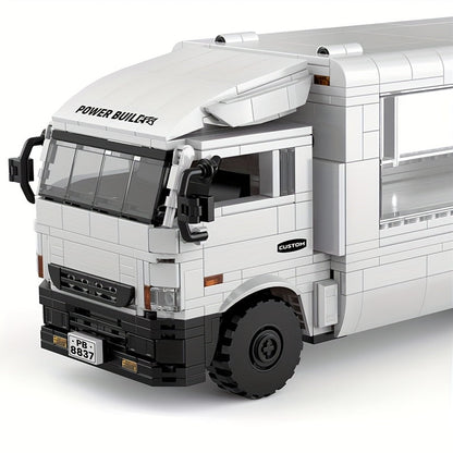 Weißer Container-LKW | Bausteine