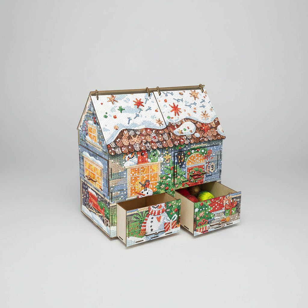 Haus mit Schubladen | Bausatz | Diamond Painting